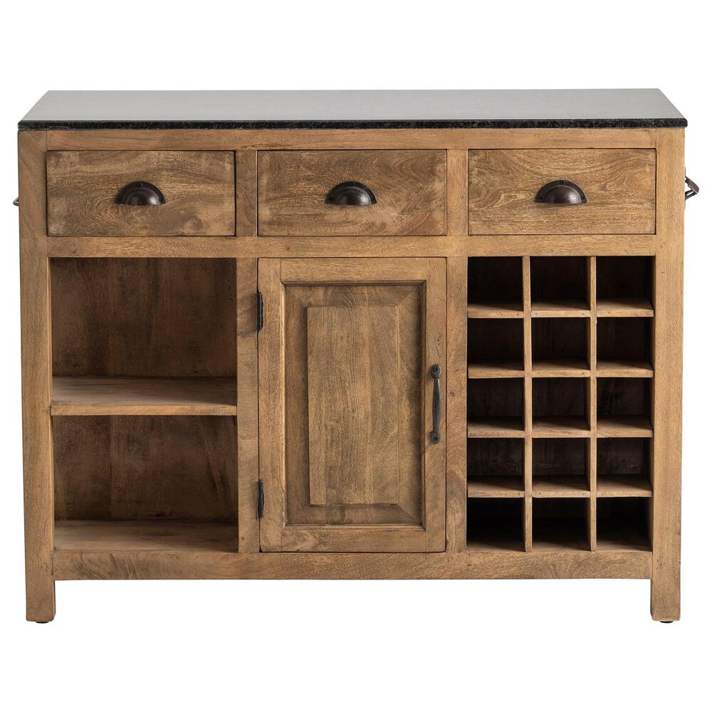 Crestview Collection Bengal Manor Kitchen Island in Brown and Black, , large