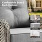 HOMLUX 13-Piece Patio Conversation Set with 54" Fire Pit Table in Dark Gray, , large