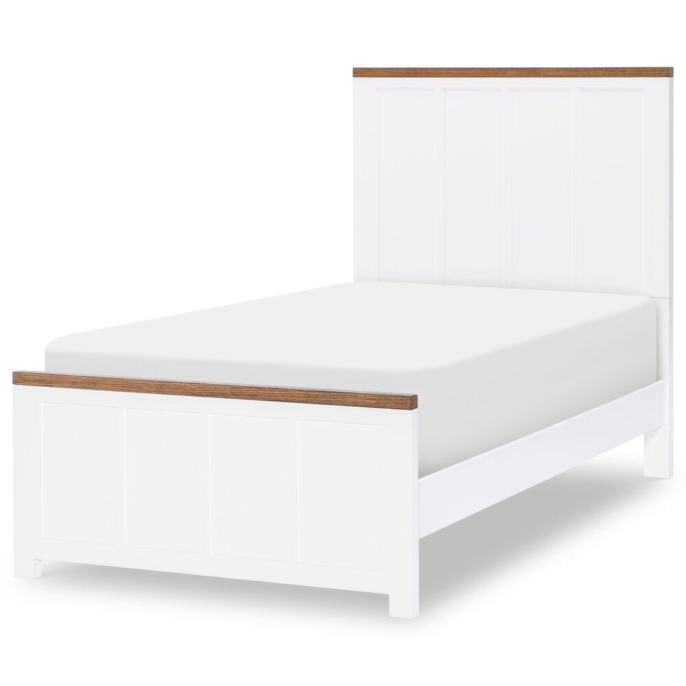 Legacy Classic Dutton Twin Platform Bed in Natural White and Toasted Coconut, , large