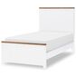 Legacy Classic Dutton Twin Platform Bed in Natural White and Toasted Coconut, , large