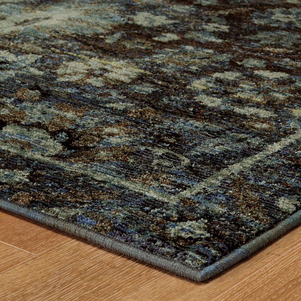 Oriental Weavers Andorra 7124A 2&#39;3&quot; x 8&#39; Navy Runner, , large