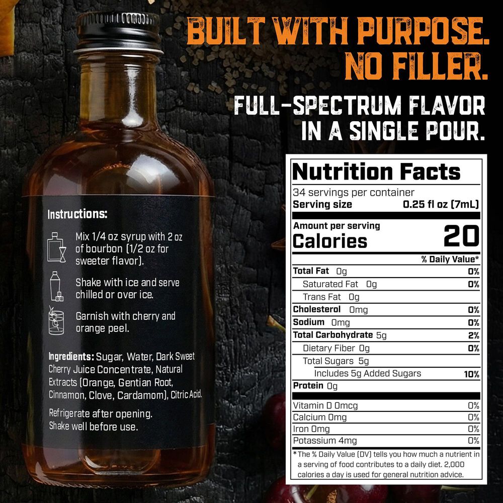 Aged &amp; Charred Signature Old Fashioned Syrup Mix in Multicolor, , large