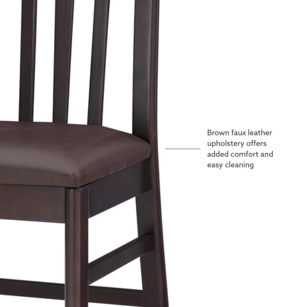 Linon Home Decor Jesper Side Chair in Dark Brown (Set of 2), , large