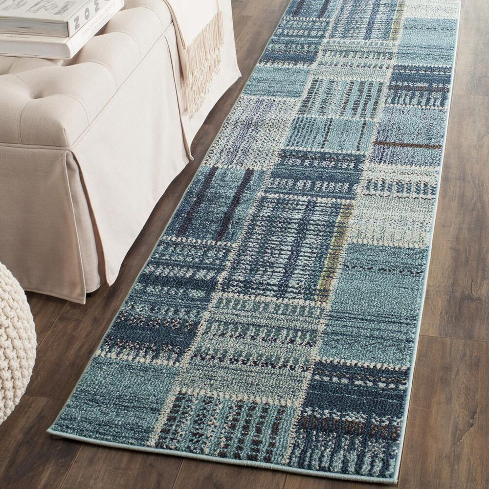 Safavieh Monaco MNC215F-28 2"2" x 8" Blue Runner, , large