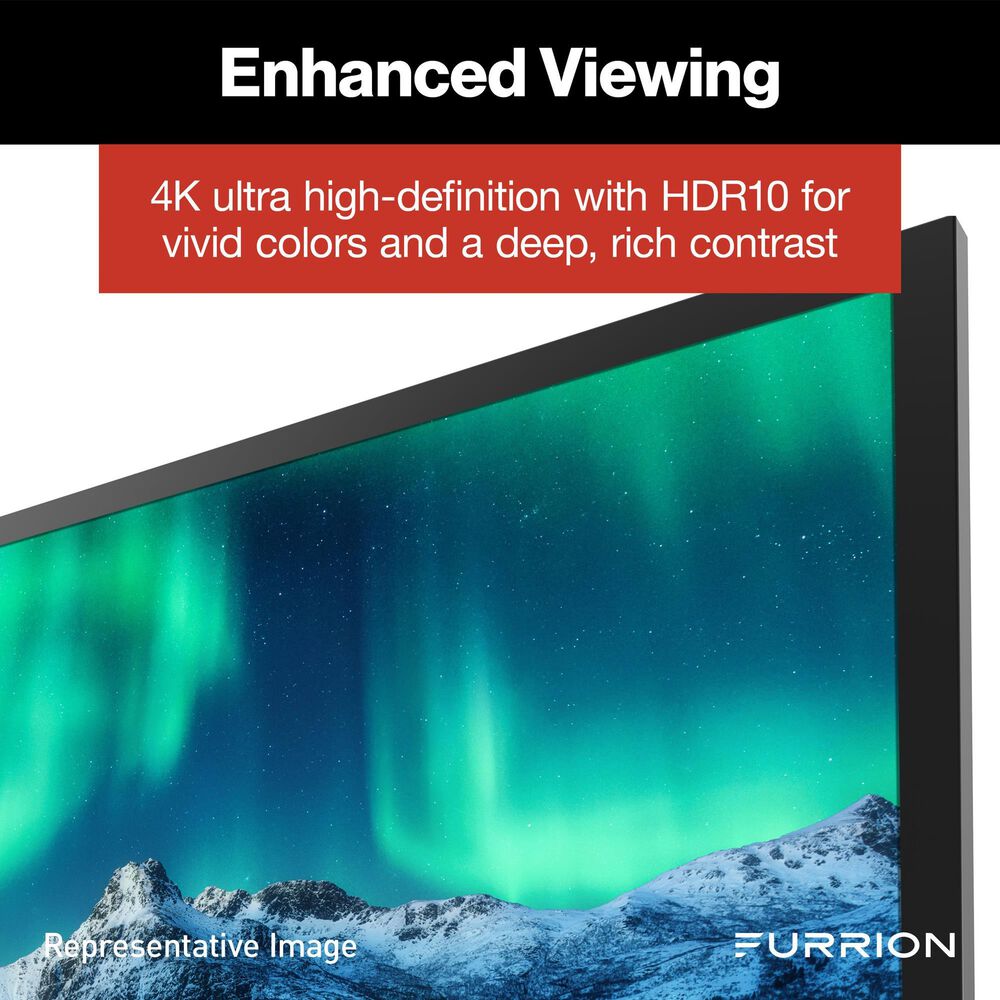 Furrion Aurora 50" Class Full Shade 4K UHD LED - Outdoor Smart TV with Weather Resistant Cover in Black, , large