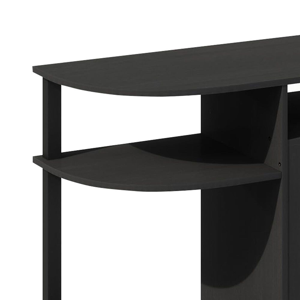 HOMLUX 47" Curved TV Stand with No Heat Electric Fireplace in Americano and Black, , large