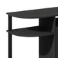 HOMLUX 47" Curved TV Stand with No Heat Electric Fireplace in Americano and Black, , large