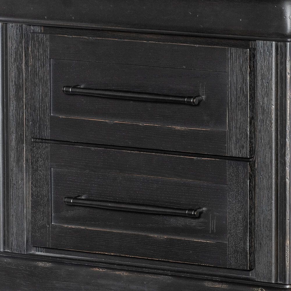 Legacy Classic Vintage Market 2-Drawer Nightstand in Kettle Black with AC Outlets and USB Ports, , large