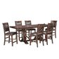 Frankfurt Furniture Dining Table and 6 Dining Side Chairs in Cherry Finish, , large