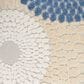 Nourison Aloha ALH29 7"10" Round Blue and Grey Indoor/Outdoor Area Rug, , large