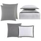 Pem America Truly Soft Everyday 7-Piece Full/Queen Hotel Border Comforter Set in White and Grey, , large