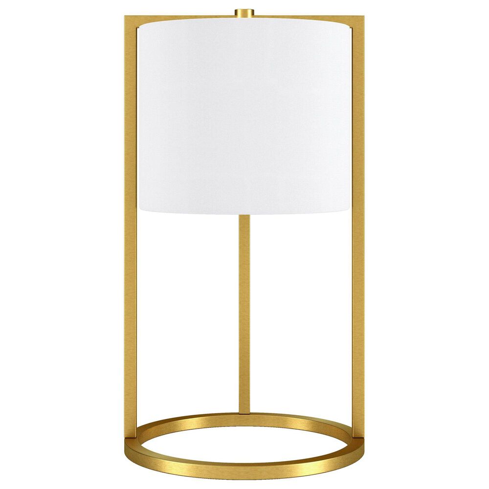 Hudson and Canal Peyton Table Lamp in Brass, , large