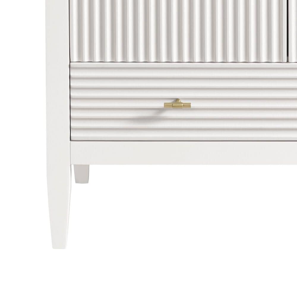 James Martin Vanities Myrrin 36&quot; Vanity in Bright White with Single Hole 3 CM White Zeus Quartz Top &amp; Backsplash, , large