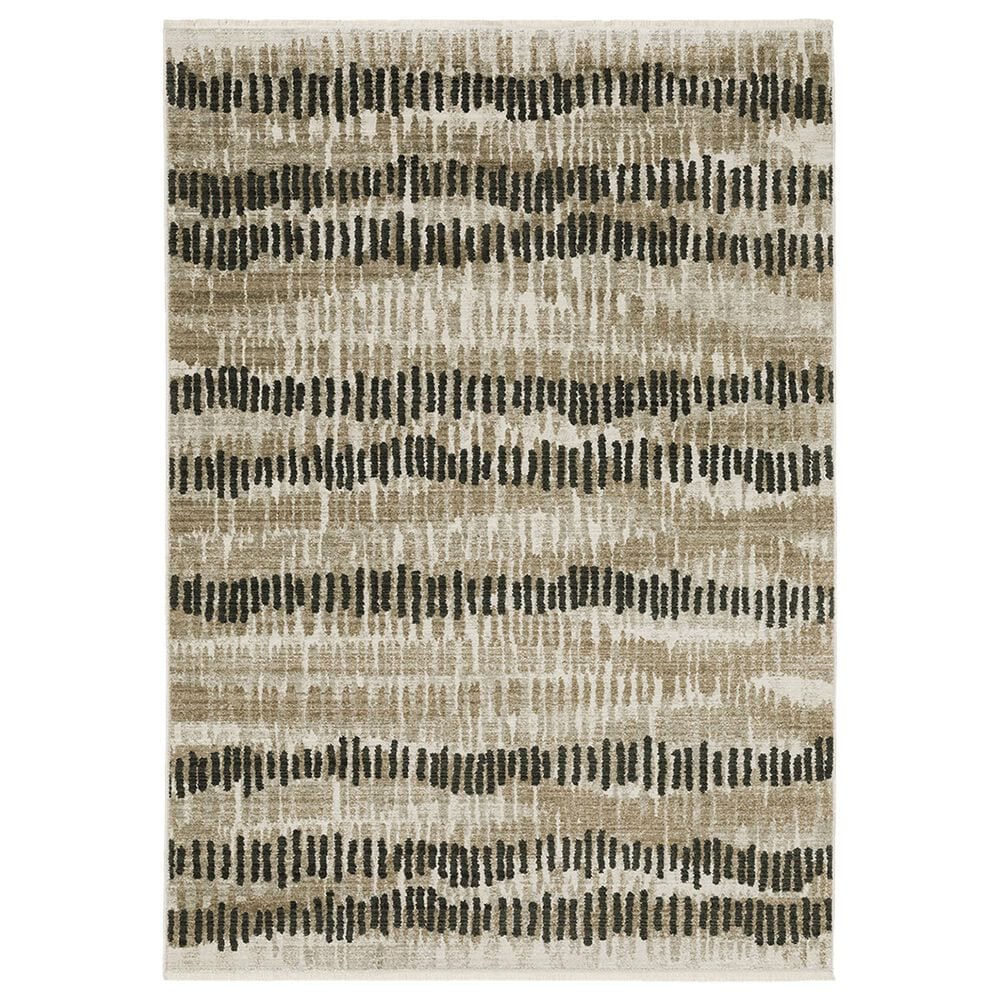 Oriental Weavers Bauer Abstract Geometric 6"7" x 9"6" Beige Area Rug, , large