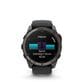 Garmin Fenix 8 Pro Sapphire AMOLED Smartwatch 51mm Carbon Gray DLC Titanium Case with Black and Pebble Gray Silicone Band, , large