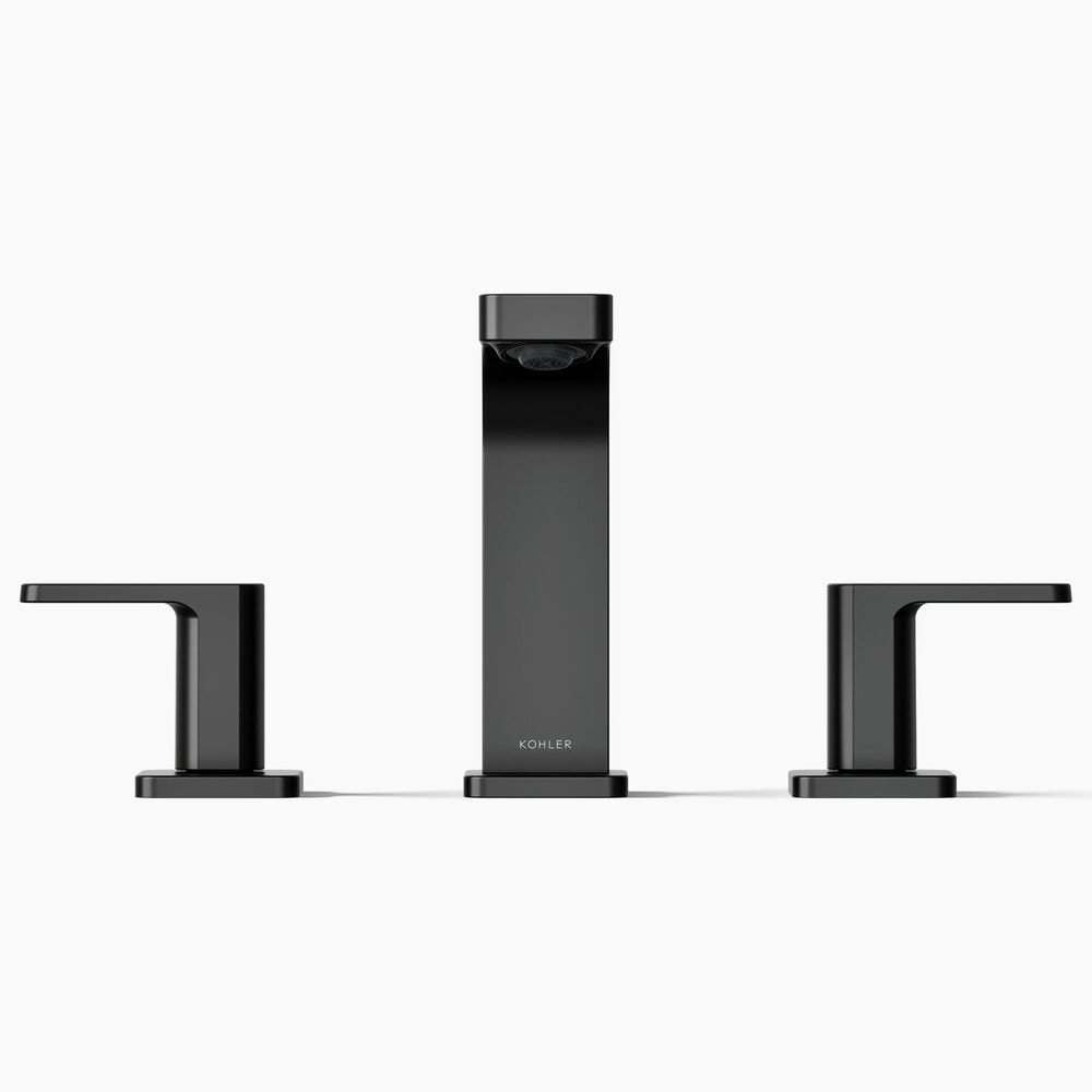 Kohler Parallel Widespread Bathroom Sink Faucet in Matte Black, , large