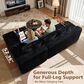 HOMLUX 2-Piece L-Shaped Sectional with Right Facing Chaise in Black, , large