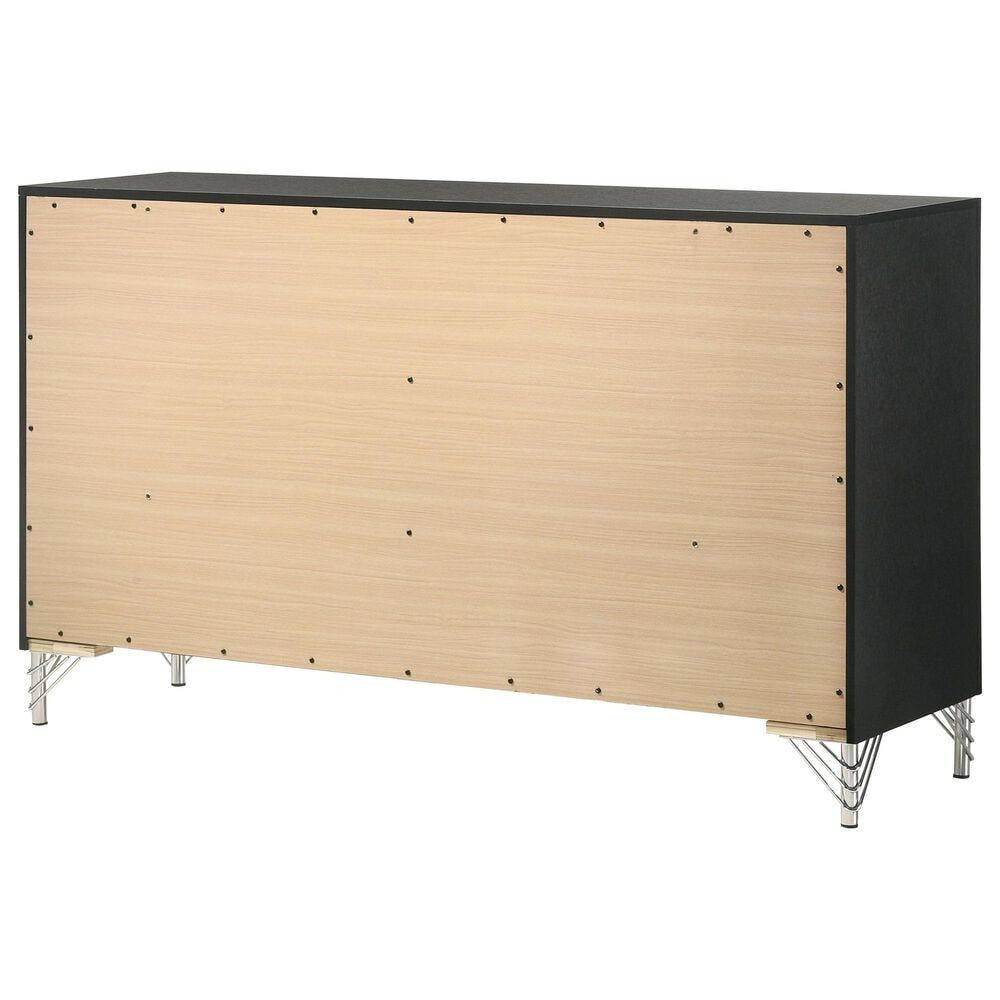 Coaster Lucia 6-Drawer Dresser in Black and Chrome, , large
