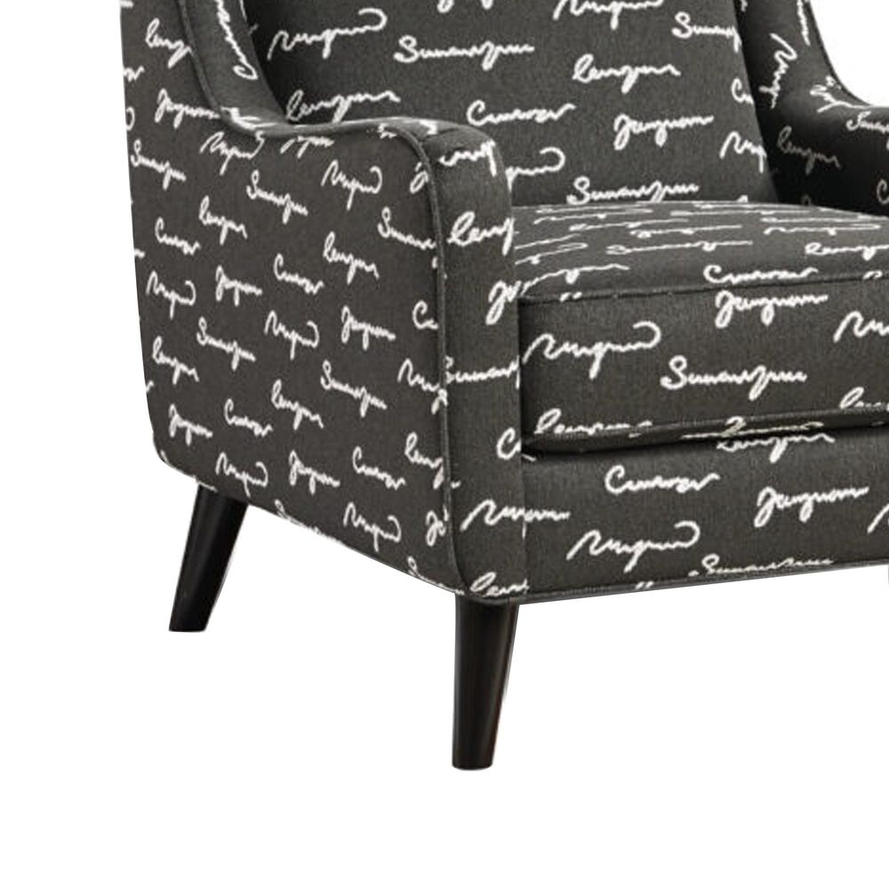 Xenia Shadowfax Dove Accent Chair in Poetry Iron, , large