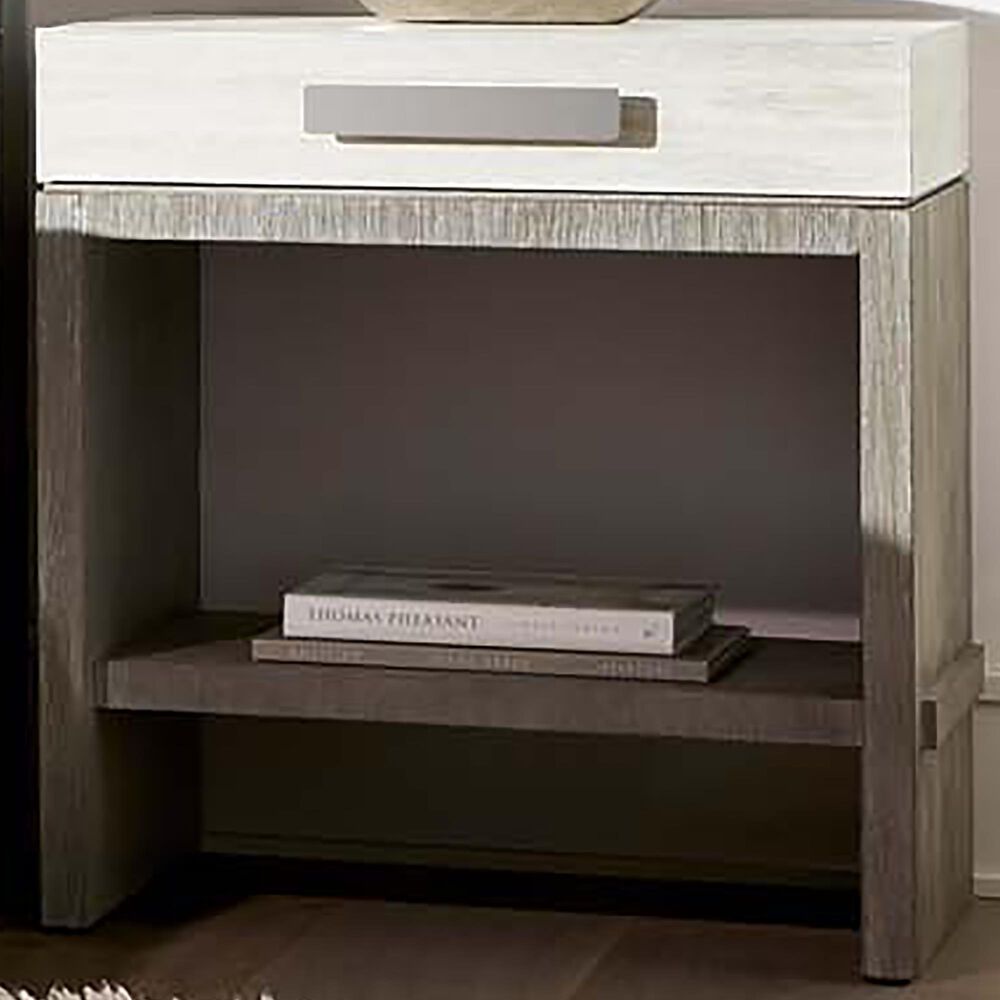 Bernhardt Foundations Nightstand in Linen and Light Shale, , large