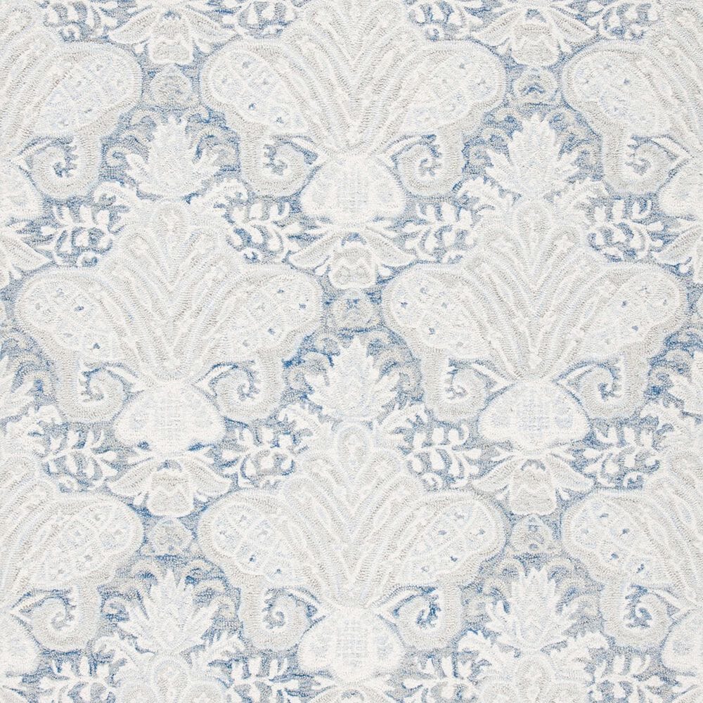 Safavieh Micro-Loop MLP539M 10&#39; x 14&#39; Blue and Ivory Area Rug, , large
