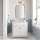James Martin Vanities Chicago 30" Single Bathroom Vanity in Glossy White with Single Hole 3 cm White Zeus Quartz Top and Rectangular Sink, , large