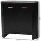 Baxton Studio Keshet 2-Door Accent Cabinet in Black, , large