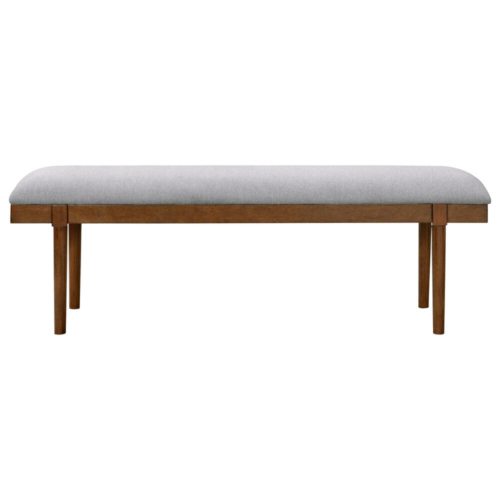Ashley Lyncott Upholstered Dining Bench in Medium Brown, , large