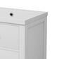 Lexora Home Castor 24" Single Bathroom Vanity in White with White Acrylic Top and Rectangular Sink, , large