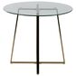 LumiSource Cosmo Round Dinette Table in Gold and Clear - Table Only, , large