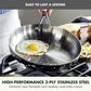Green Pan Valencia Pro 12" Uncoated Frypan in Stainless Steel, , large