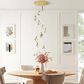 Lite Source Dodson LED 10-Light Pendant in Polished Brass and Crystal, , large
