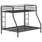 Pacific Landing Carson Twin Over Full Bunk Bed in Glossy Black, , large