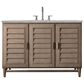 James Martin Vanities Portland 48" Single Bathroom Vanity in Whitewashed Walnut with 3 cm Eternal Jasmine Pearl Silestone Top, Rectangular Sink and FreePower Wireless Charger, , large