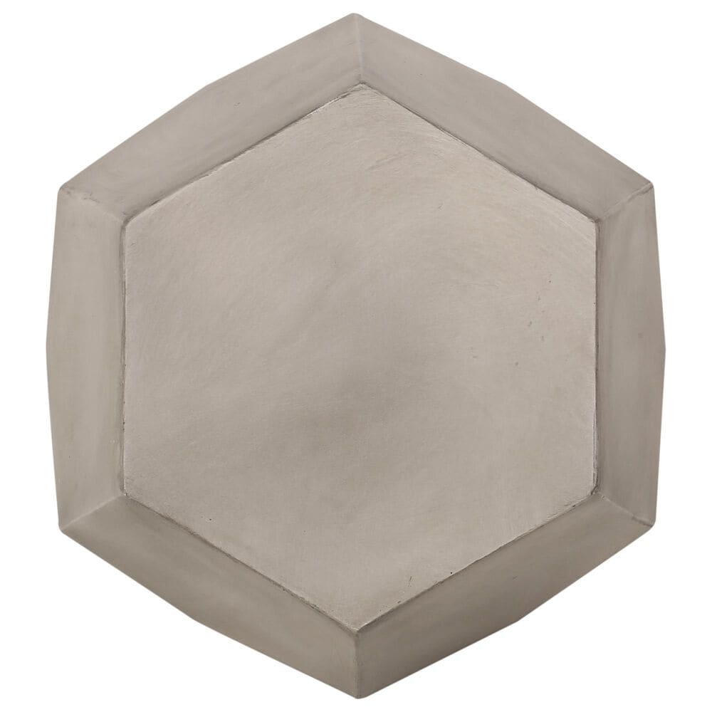 Hearth and Haven Calgary Hexagonal Patio Side Table in Light Grey, , large