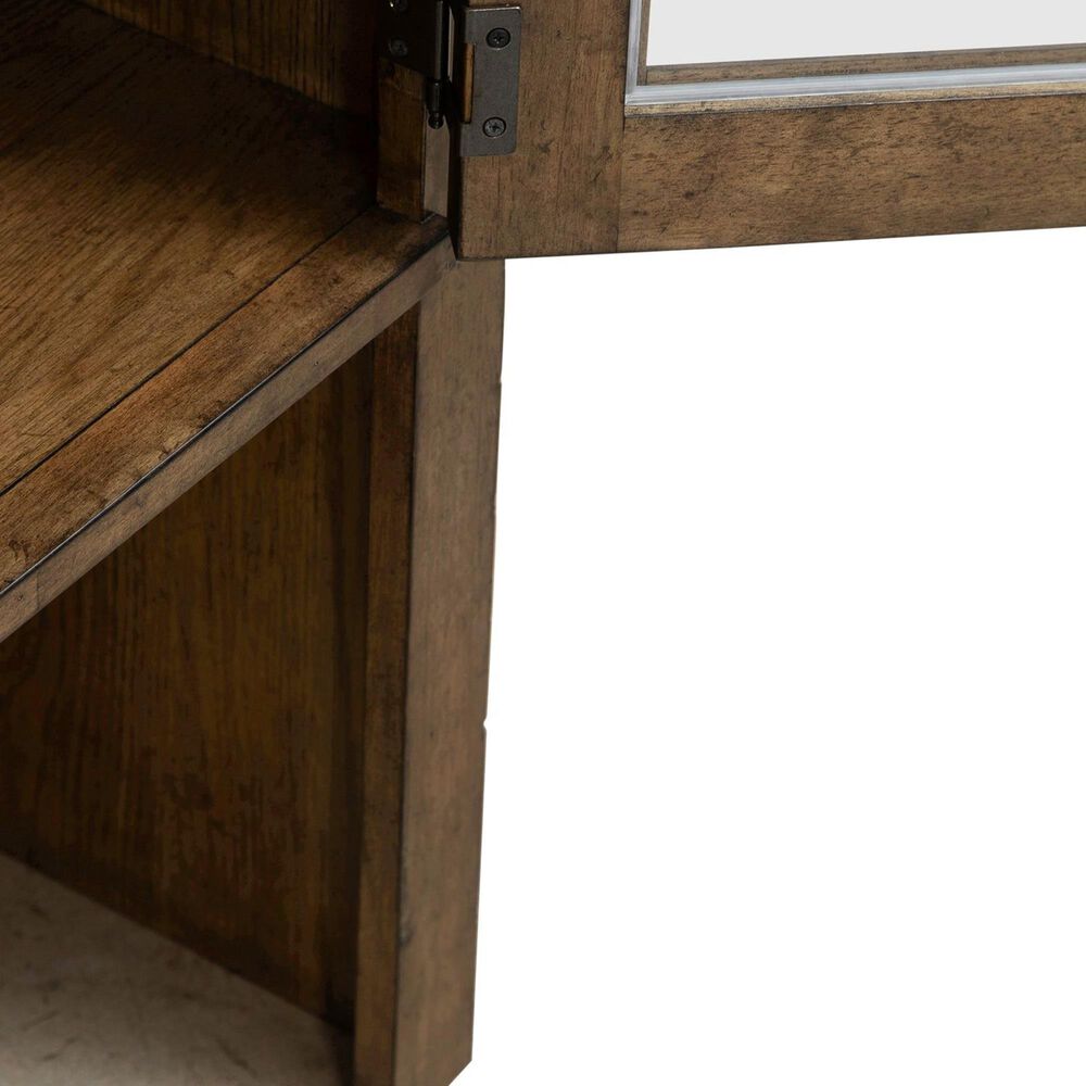 Liberty Furniture Carolina Park Credenza Desk with Hutch in Amber Brown, , large