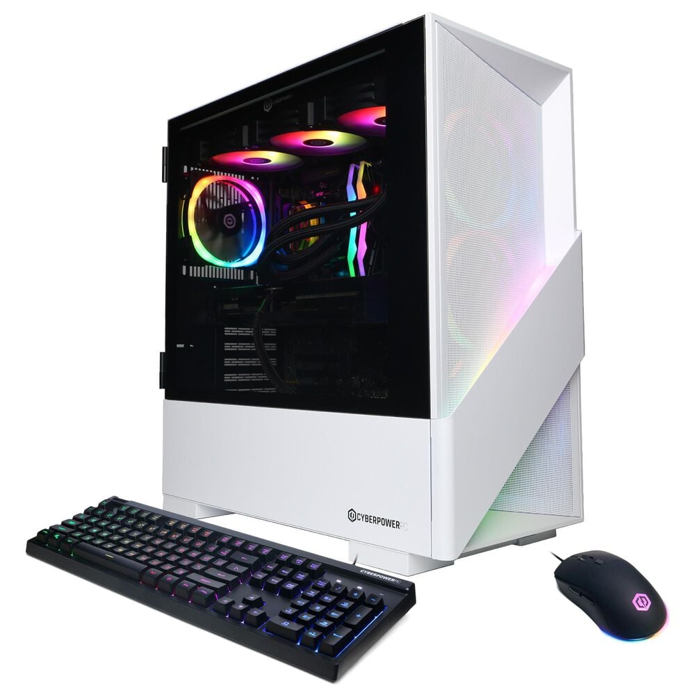 CyberPowerPC Gamer Supreme Gaming Desktop PC | AMD Ryzen 9 9900X - 32GB RAM - NVIDIA GeForce RTX 5070 Ti Graphics - 2TB SSD in White, , large