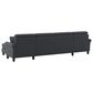 Bush Coventry 3-Piece 131" Double Chaise Sectional in Dark Gray, , large