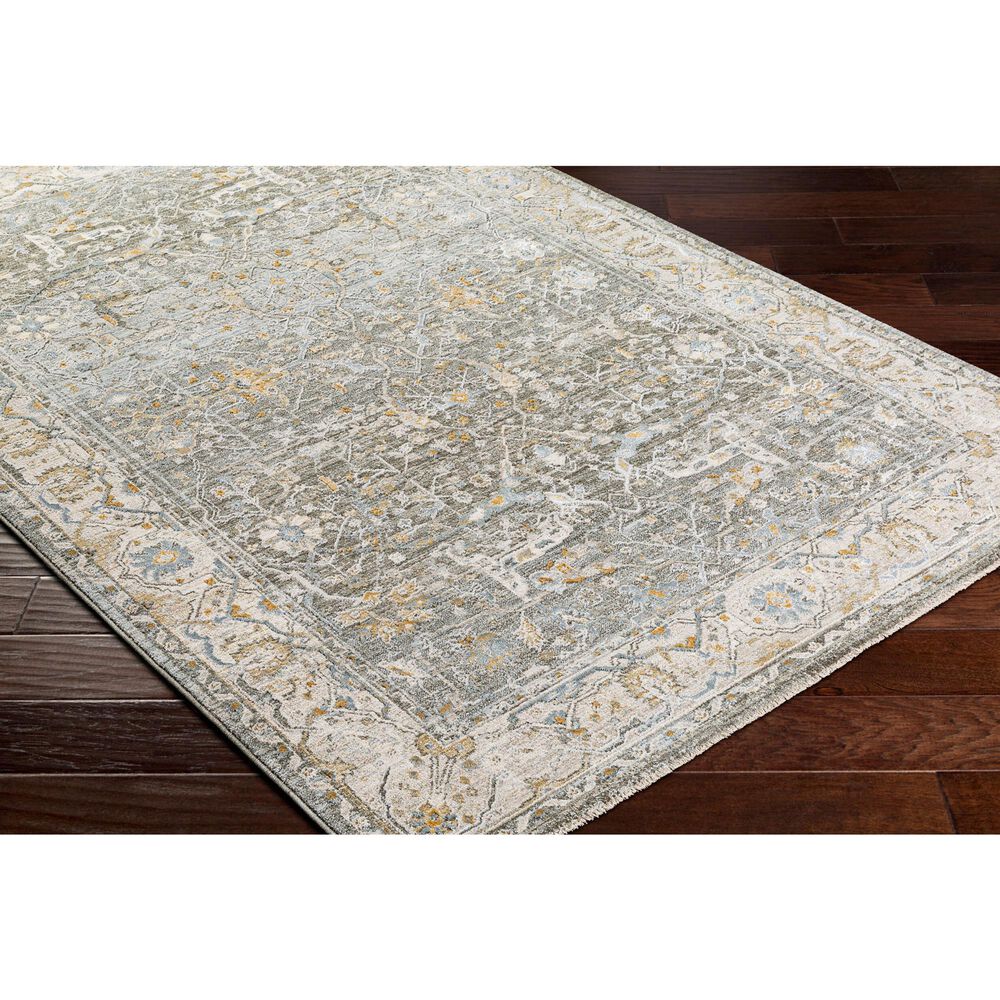 Surya Dresden Deep Teal, Dusty Sage, Taupe, Off-White, Light Gray, Olive and Mustard 5&#39; x 7&#39;5&quot; Area Rug, , large