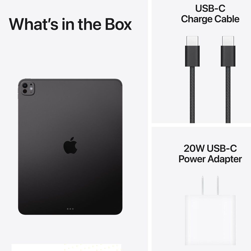 Apple 13" iPad Pro | Apple M5 Chip - Wi-Fi 256GB with Standard Glass in Space Black (latest Model) and 2-Year AppleCare+, , large