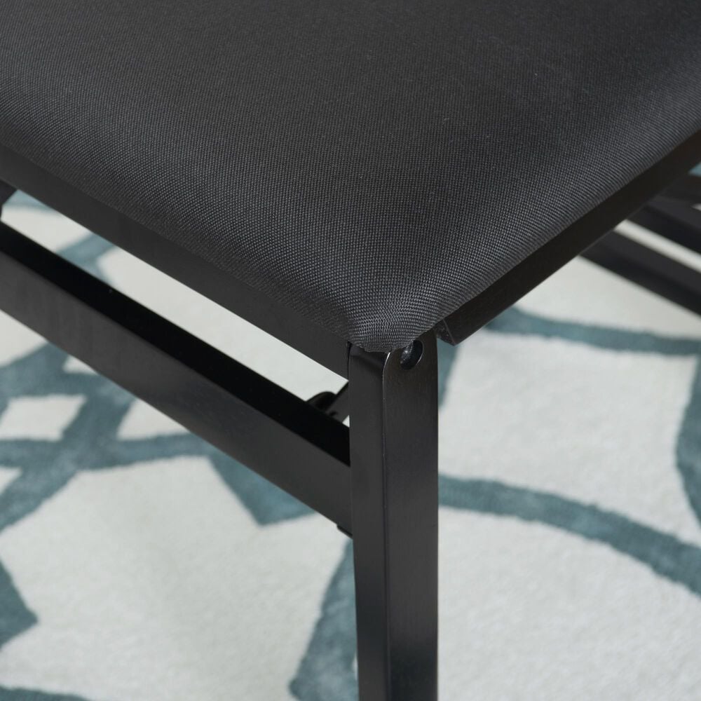 Linon Home Decor Norway Folding Chair in Black, , large