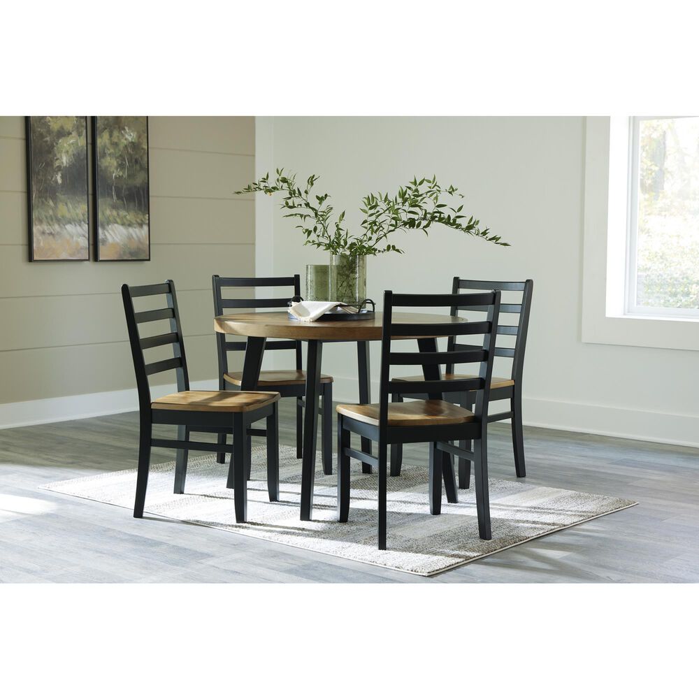 Ashley Blondon 5-Piece Round Dining Set in Brown and Black, , large