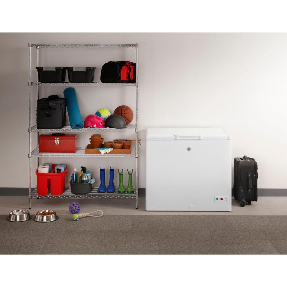 GE 8.8 Cu. Ft. Manual Defrost Chest Freezer in White, , large