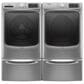 Maytag 4.8 Cu. Ft. Front Load Washer and 7.3 Cu. Ft. Gas Dryer Laundry Pair with Pedestal in Metallic Slate, , large