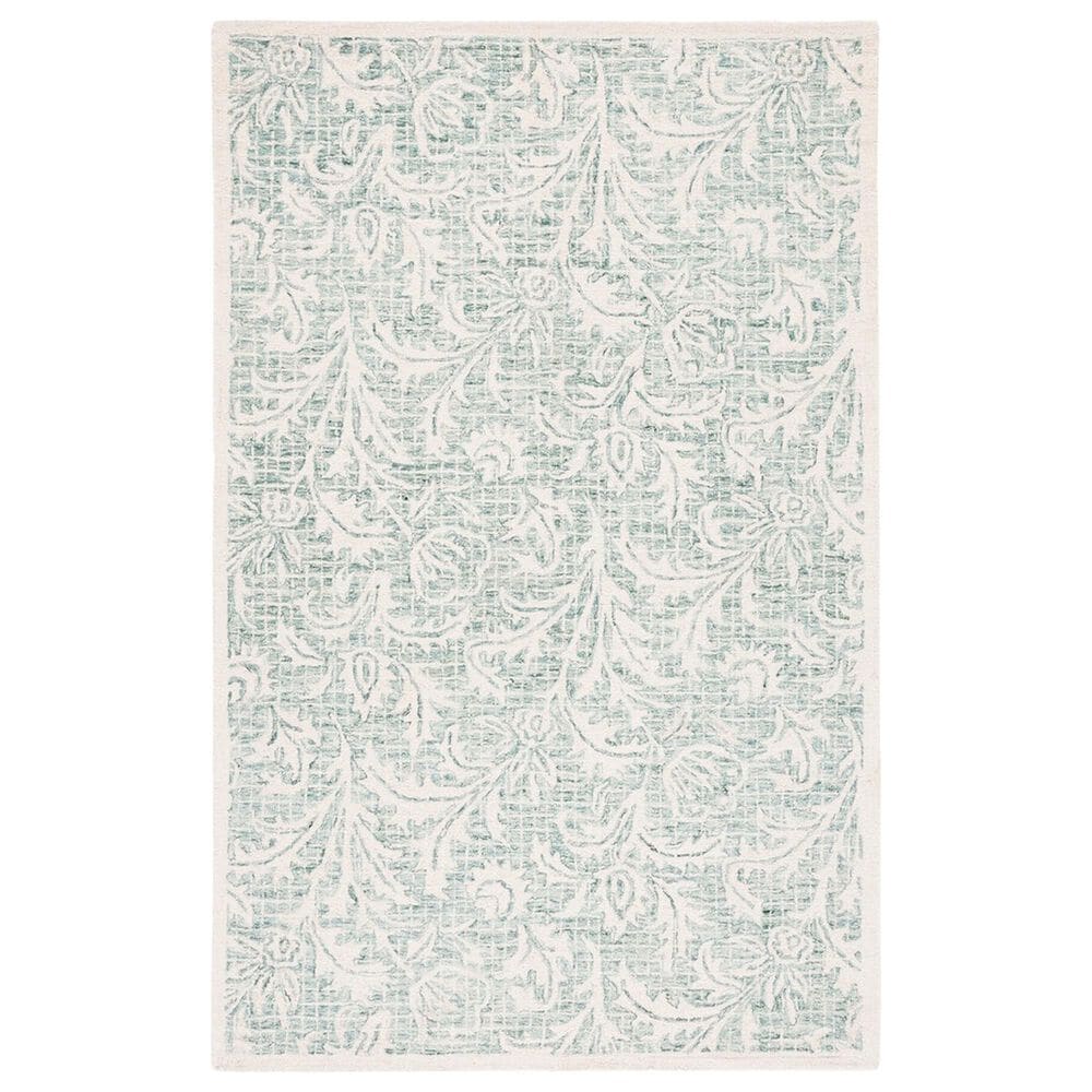 Safavieh Micro-Loop MLP379F 4" x 6" Gray and Ivory Area Rug, , large