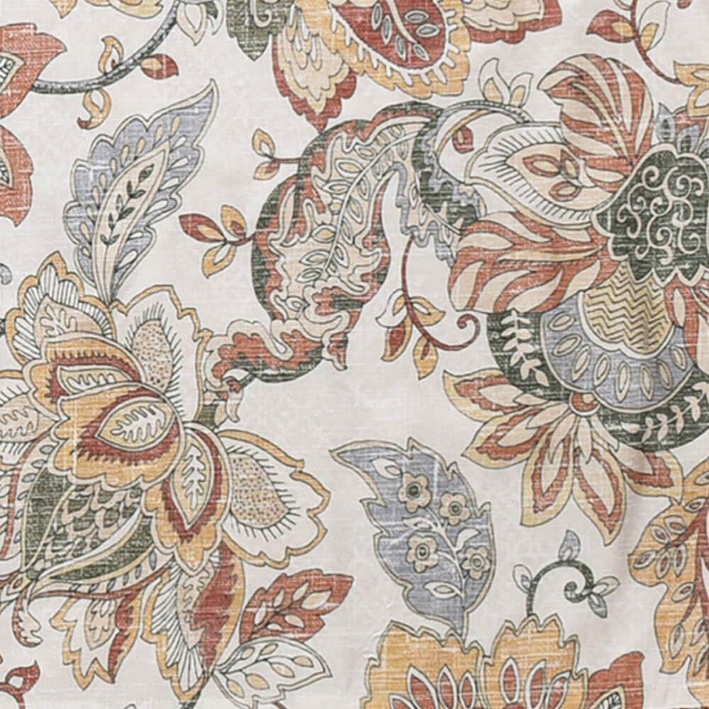J. Queen New York Janessa 72&quot; x 17&quot; Window Straight Valance in Coral, Gold and Spice, , large