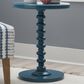Linon Home Decor Aurora Round Side Table in Teal, , large