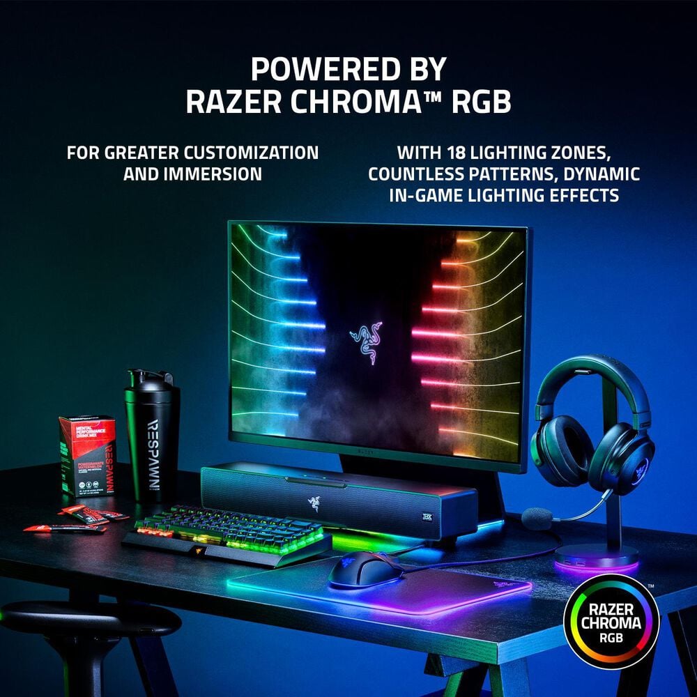 Razer Leviathan V2 PC Gaming Soundbar with Subwoofer in Black, , large