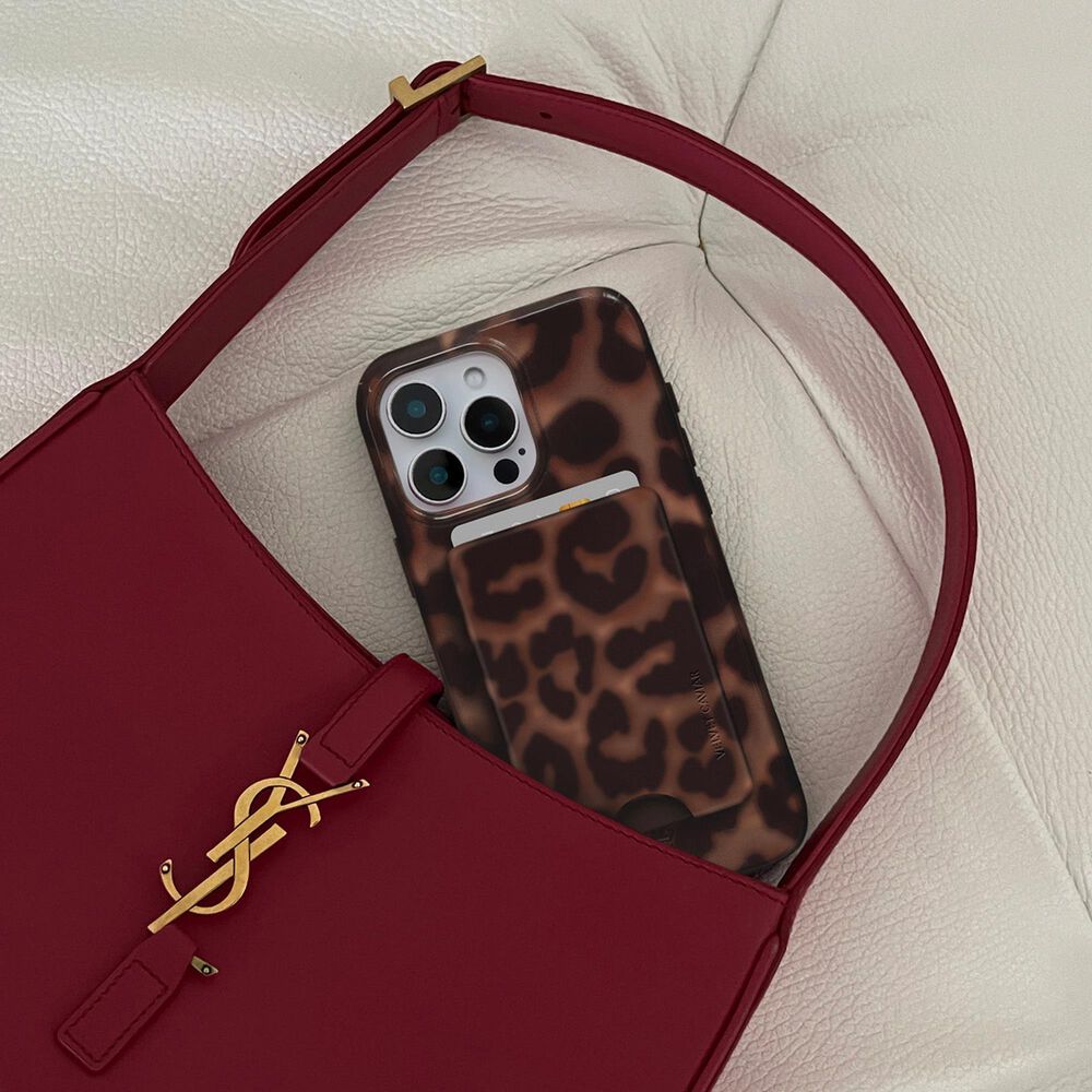 Velvet Caviar MagSafe Phone Wallet in It Girl Leopard, , large