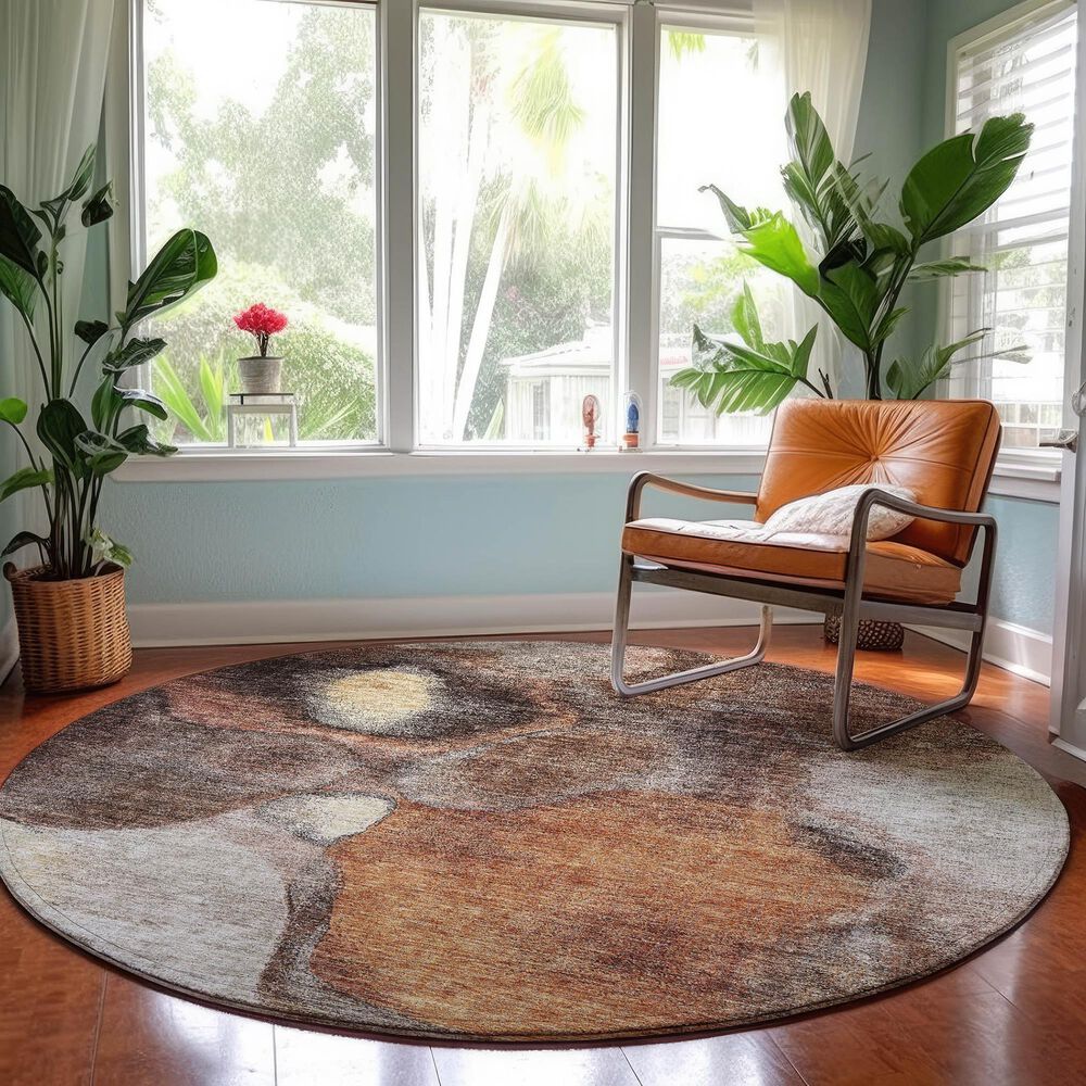 37B Neo NO2 8&#39; Round Coffee Area Rug, , large